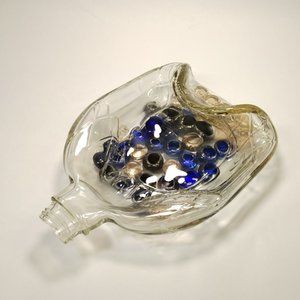 Vintage Art Glass Slumped Bottle Décor